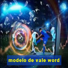 modelo de vale word